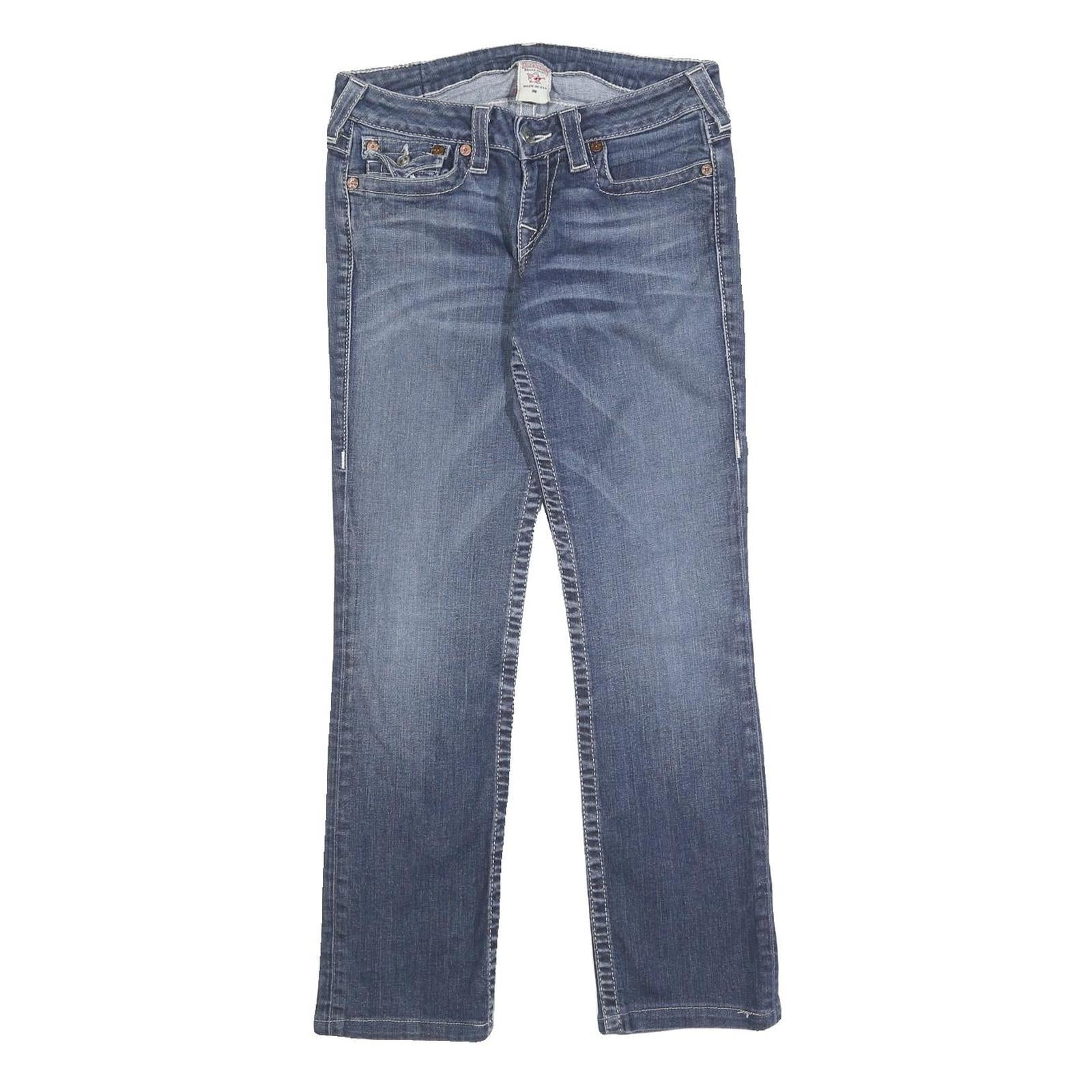 TRUE RELIGION Womens Jeans Blue Regular Straight Denim Medium W28 L27 Classic Refurbished - N/A refurbished available on Cerqular