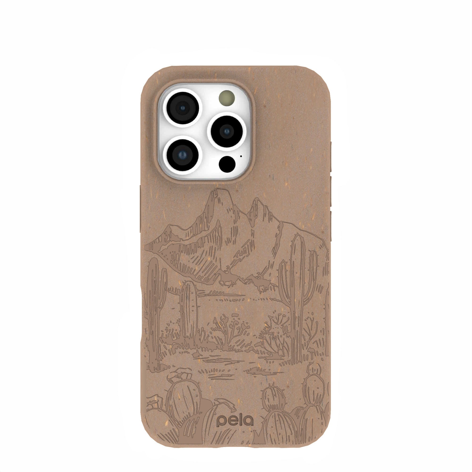 Chocolate Brown Desert Run iPhone 16 Pro Case Refurbished - Pela Case refurbished available on Cerqular
