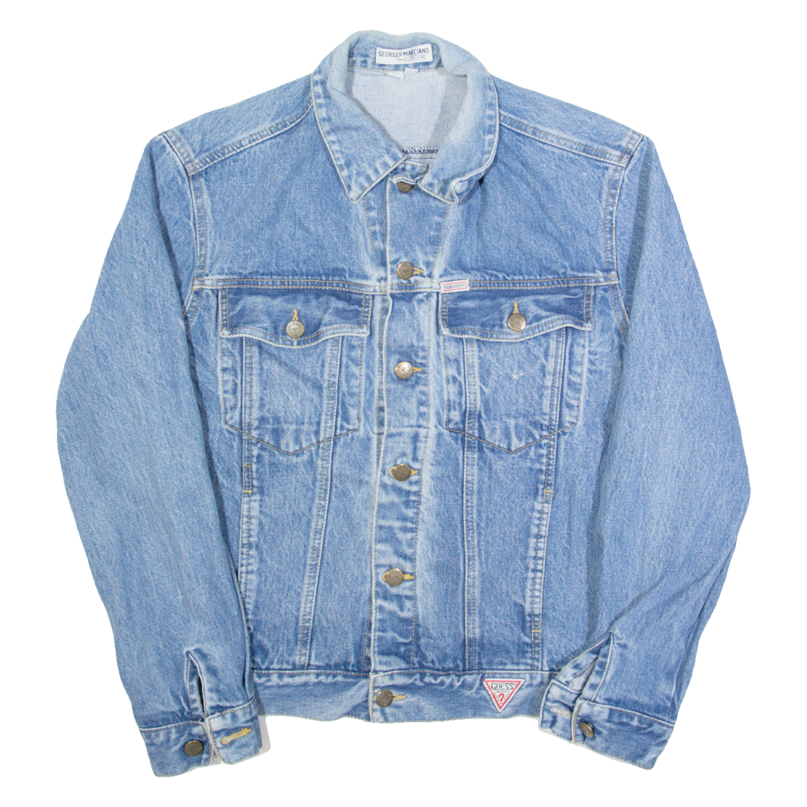 GUESS GEORGES MARCIANO Womens Denim Jacket Blue 90s M Refurbished - N/A refurbished available on Cerqular