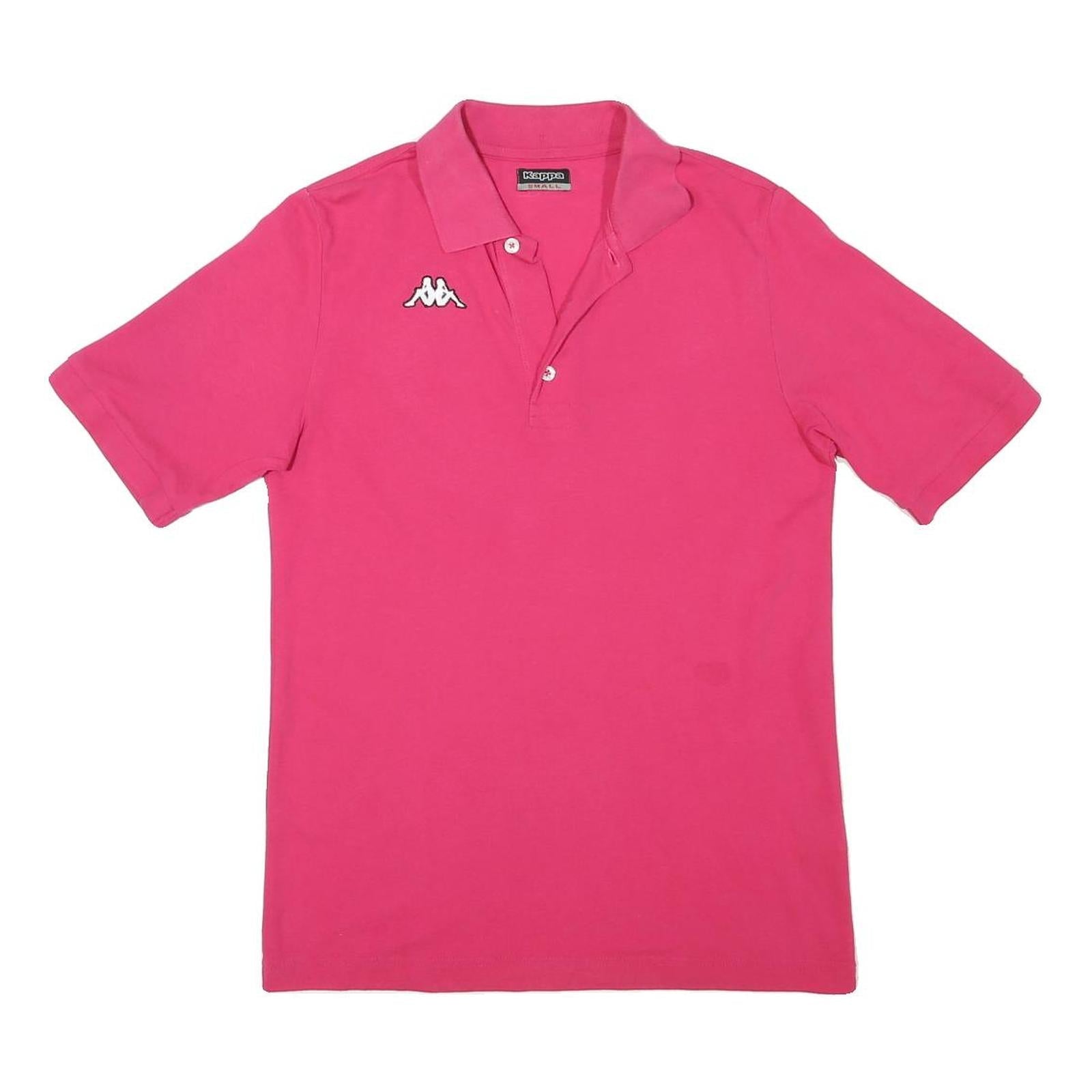 KAPPA Mens Pink Short Sleeve Plain S Cotton Blend Basic Polo Shirt Casual Refurbished - N/A refurbished available on Cerqular