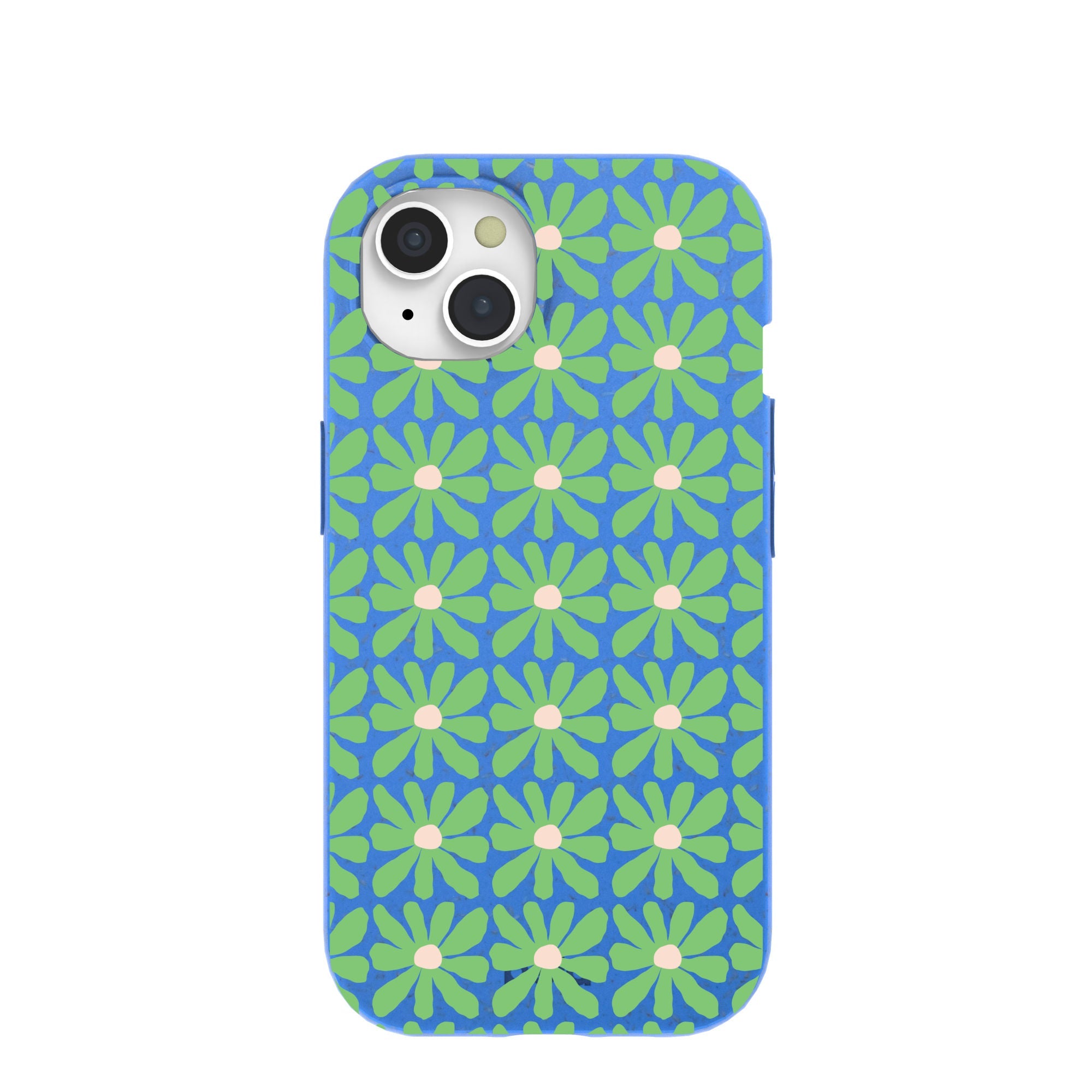 Electric Blue Flower Child iPhone 15 Case Refurbished - Pela Case refurbished available on Cerqular