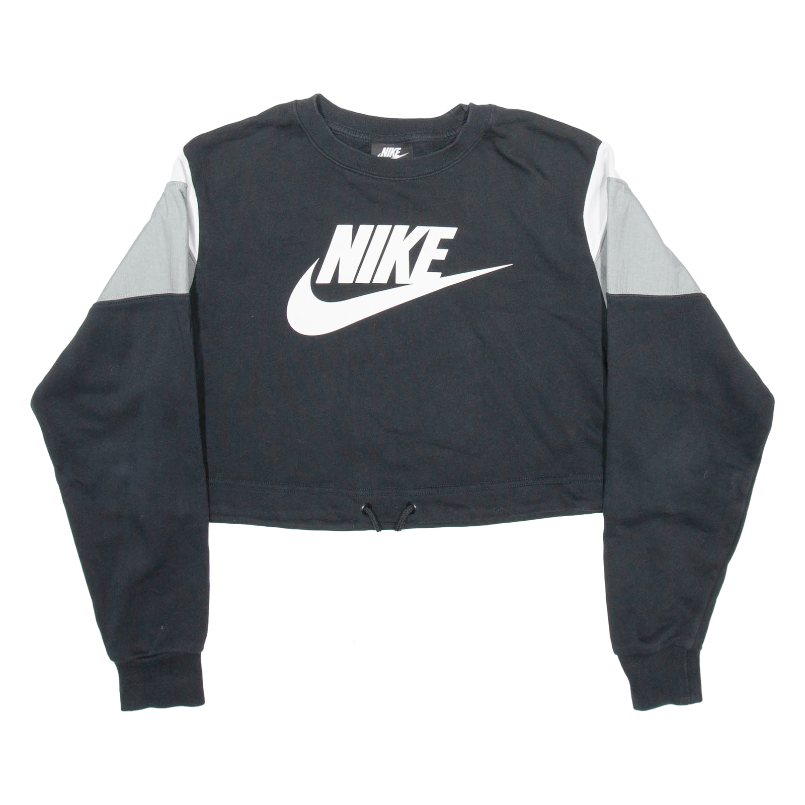 NIKE Cropped Womens Sweatshirt Black XS Refurbished - N/A refurbished available on Cerqular