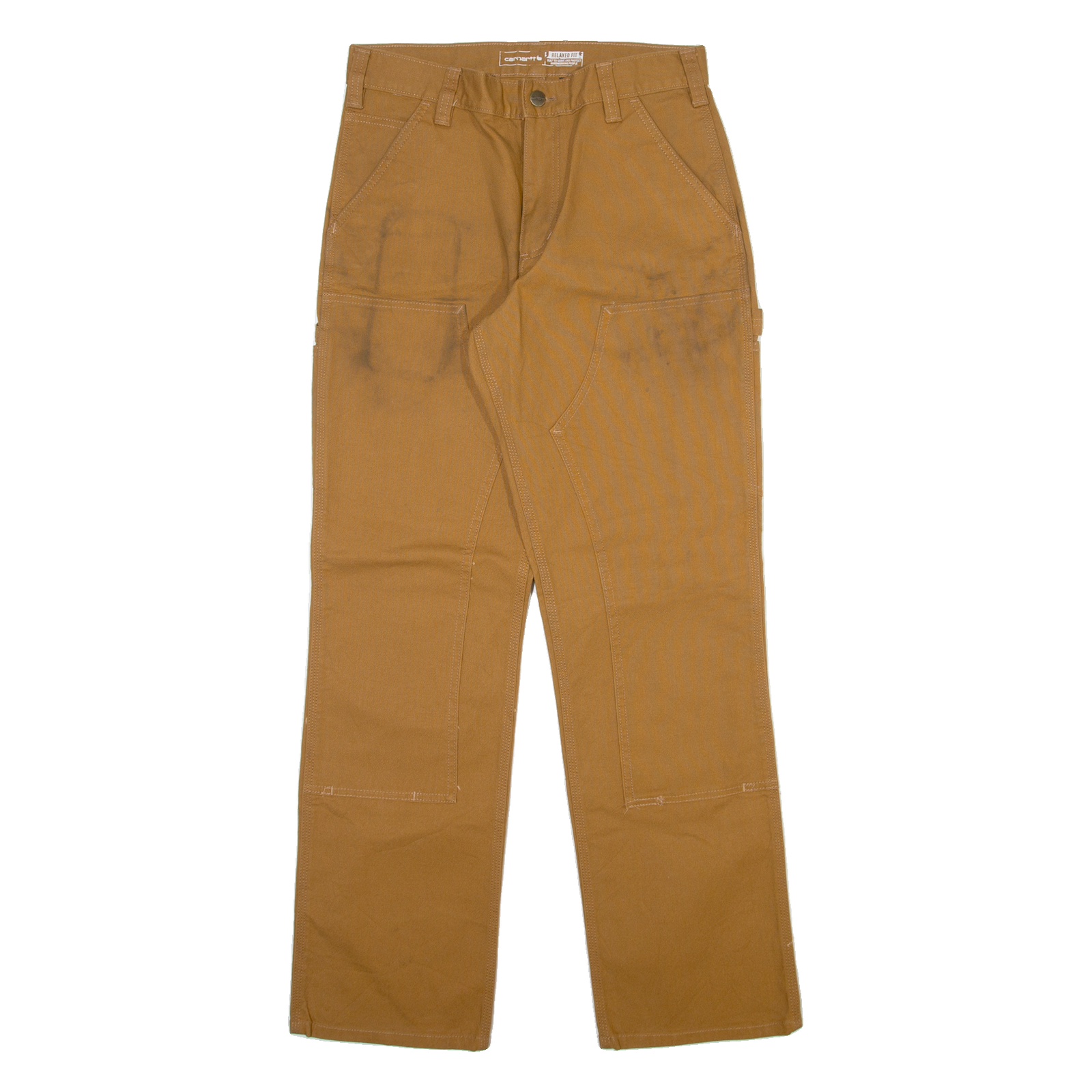 CARHARTT Carpenter Mens Trousers Brown Relaxed Straight W28 L30 Refurbished - N/A refurbished available on Cerqular