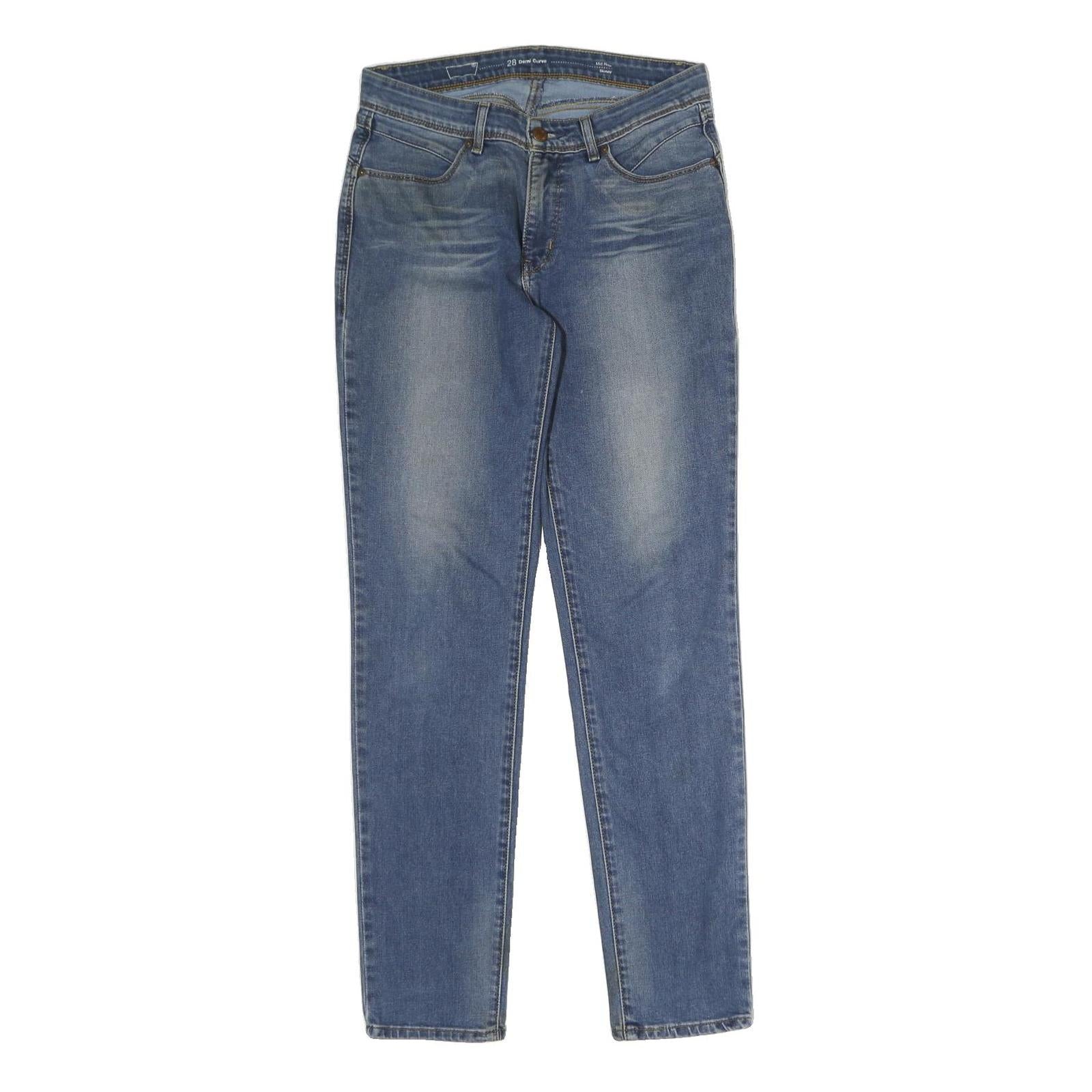 LEVI'S Womens Slim Blue Denim Cotton Jeans W28 L29 Classic Zip Pocket Refurbished - N/A refurbished available on Cerqular