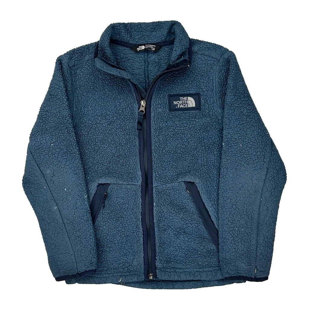 Age 7-8 The North Face Fleece Jacket - Small Blue Polyester Refurbished - Thrifted (note: this is a term often used to describe second- refurbished available on Cerqular