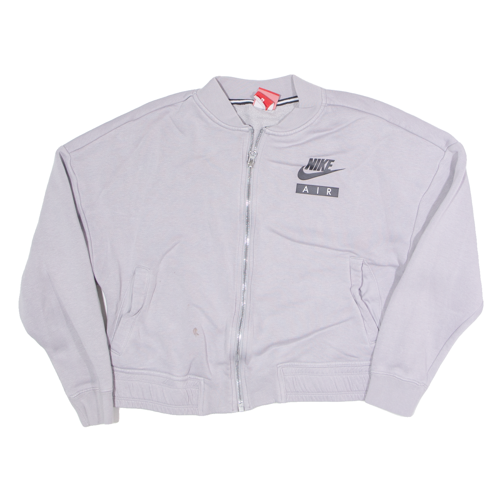 NIKE Womens Fleece Jacket Grey S Refurbished - N/A refurbished available on Cerqular