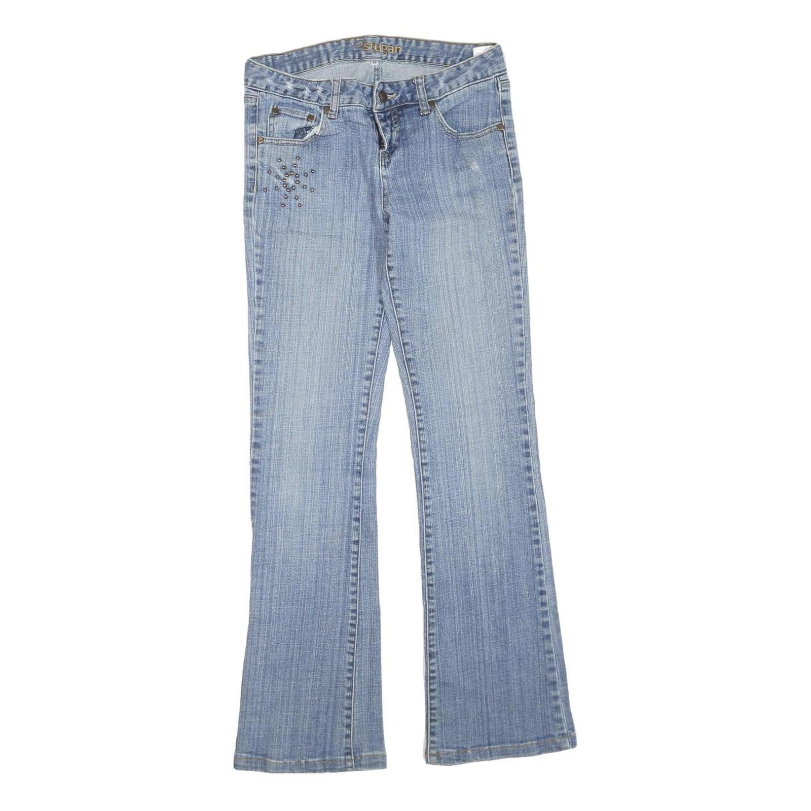 STUGAN Womens Regular Fit Blue Denim Jeans W30 L30 Studded Pocket Detail Refurbished - N/A refurbished available on Cerqular