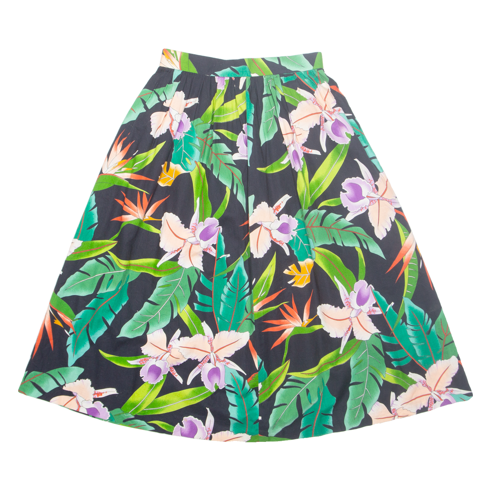 Womens A-Line Skirt Green Midi Floral XS Refurbished - N/A refurbished available on Cerqular