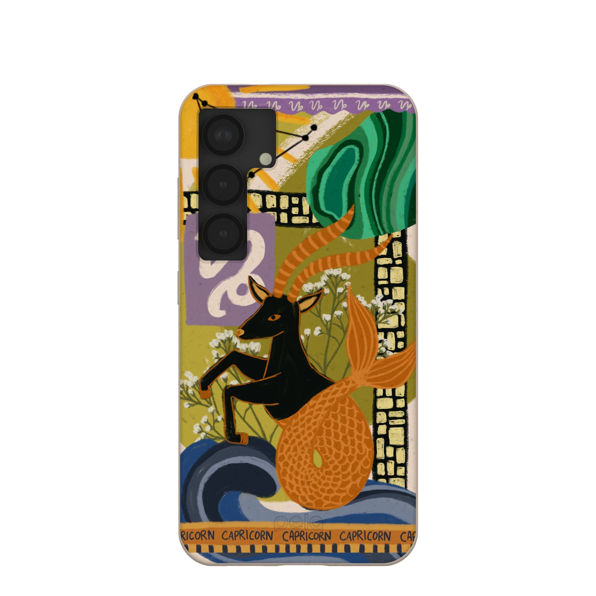 Seashell Capricorn Sea Goat Samsung Galaxy S25 Case Refurbished - Pela Case refurbished available on Cerqular