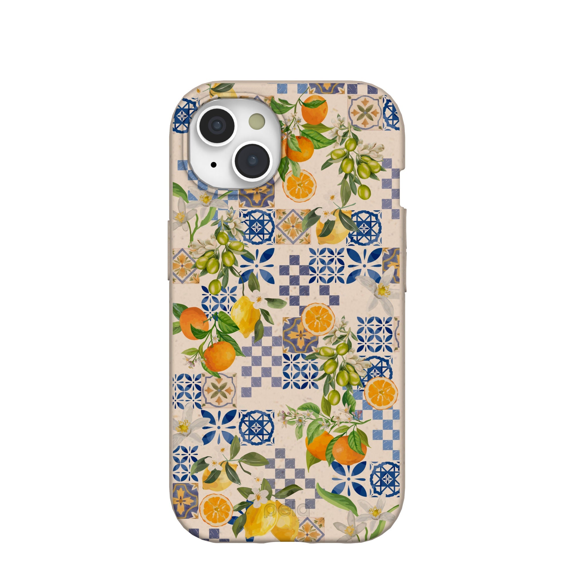Seashell Amalfi Fruits iPhone 15 Case Refurbished - Pela Case refurbished available on Cerqular