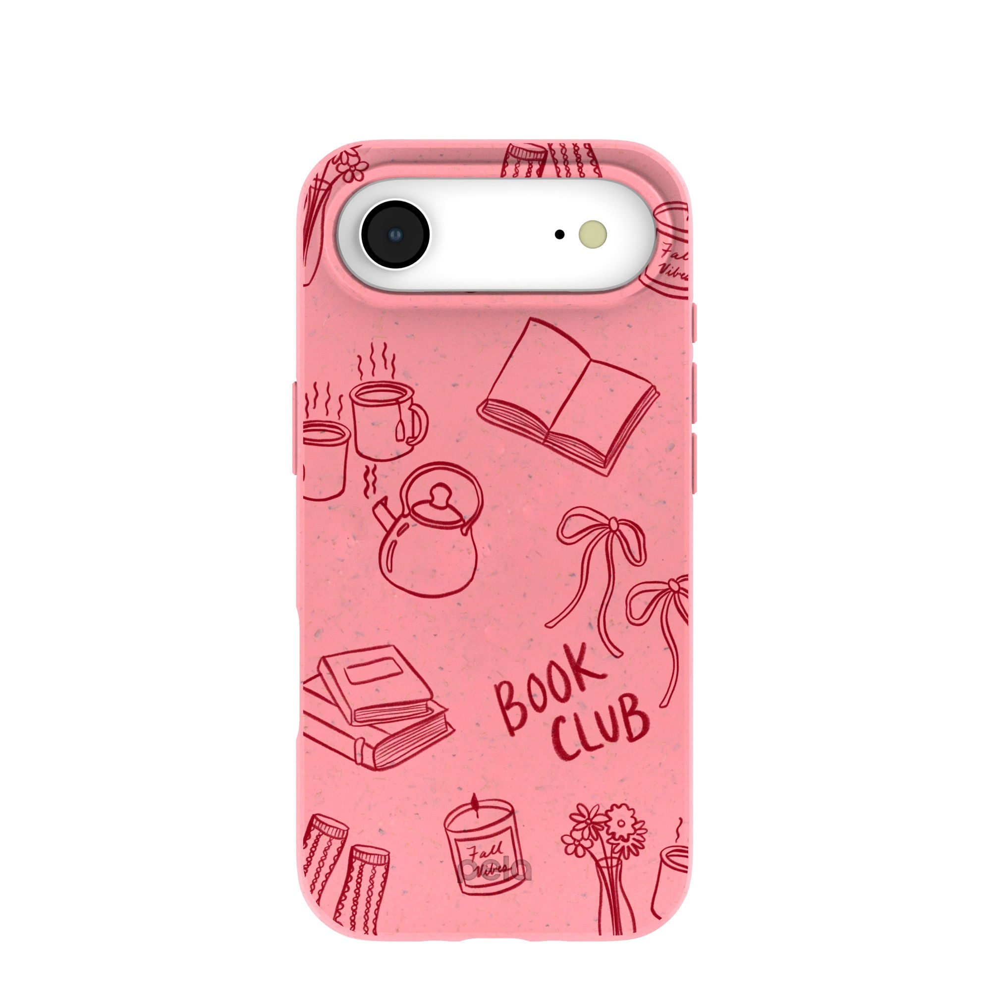Bubblegum Pink Book Club iPhone Air Case | MagSafe Compatibility: With MagSafe Refurbished - Pela Case refurbished available on Cerqular