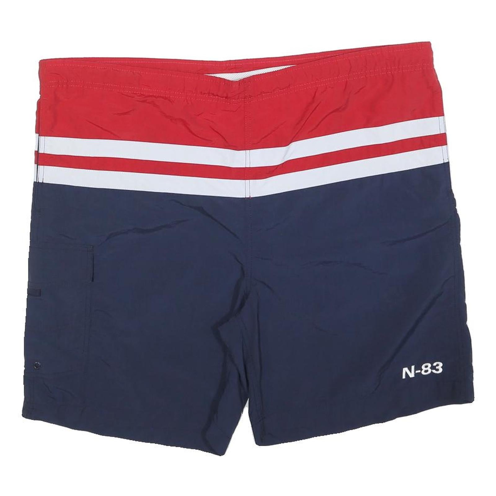 NAUTICA Mens Shorts Blue & Red N-83 Casual L W42 Swimwear Polyester Refurbished - N/A refurbished available on Cerqular