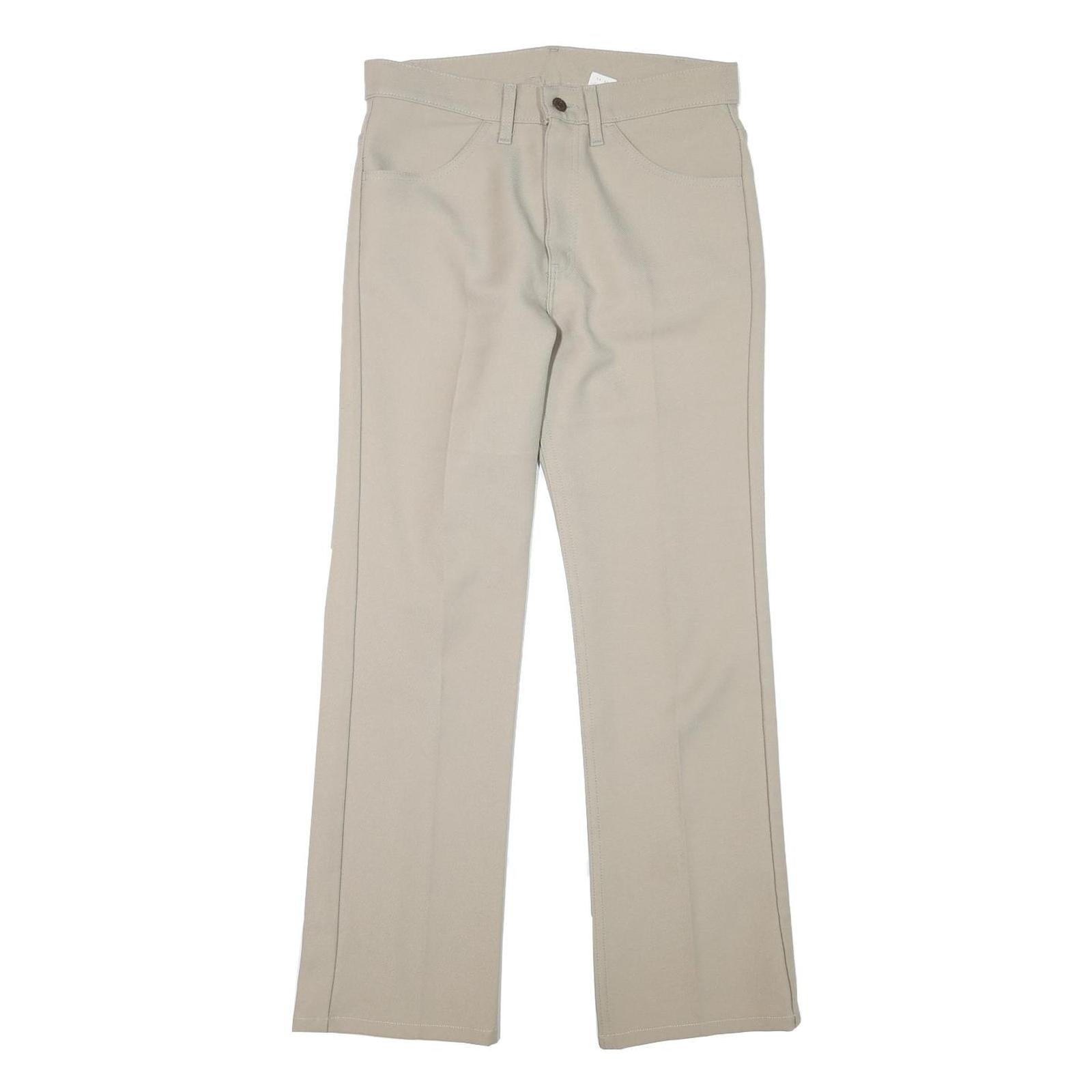 LEVI'S Mens Beige Regular Straight Trousers W30 L29 Classic Zip Polyester Refurbished - N/A refurbished available on Cerqular