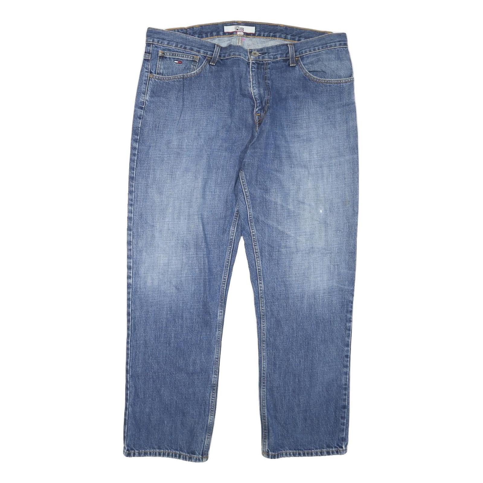 TOMMY HILFIGER Mens Jeans Blue Regular Straight Denim W40 L30 Classic Fit Zip Refurbished - N/A refurbished available on Cerqular