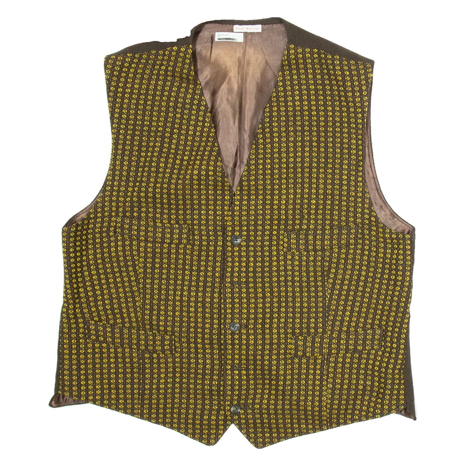 BLUM WERNER Womens Blazer Waistcoat Brown Striped M Refurbished - N/A refurbished available on Cerqular