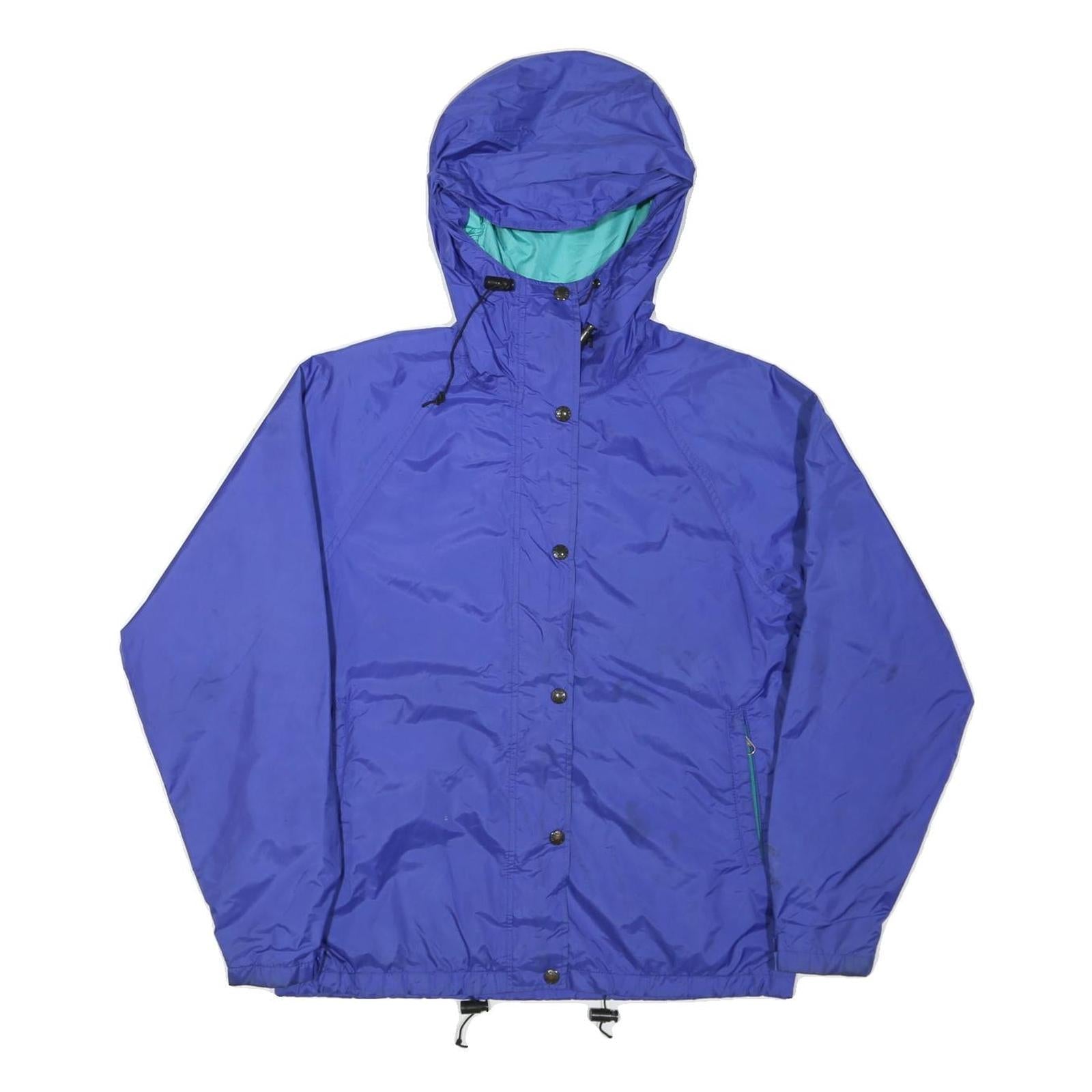 THE NORTH FACE Womens Blue Nylon Outdoor Jacket M Zip Hooded Plain Lightweight Refurbished - N/A refurbished available on Cerqular