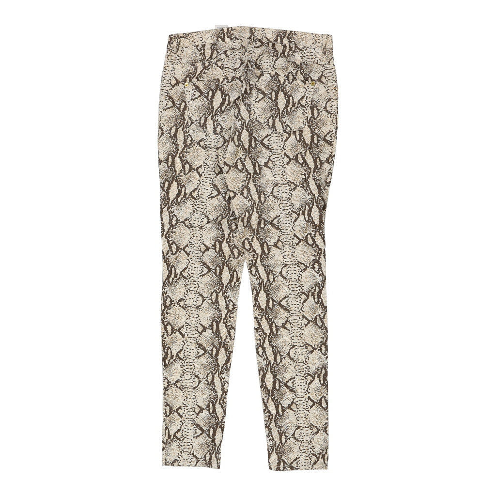 Hennes Animal print Trousers - 32W UK 10 Beige Cotton Refurbished - Thrifted (note: this is a term often used to describe second- refurbished available on Cerqular