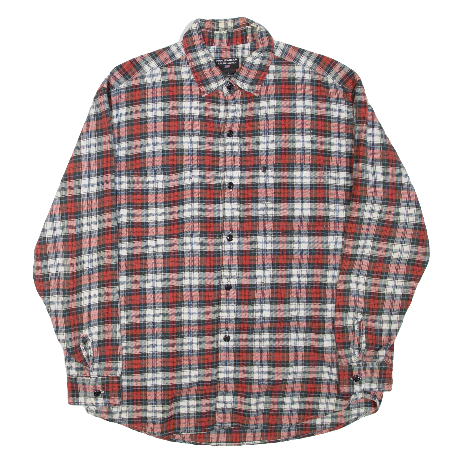 RALPH LAUREN POLO JEANS COMPANY Mens Shirt Red Check Long Sleeve L Refurbished - N/A refurbished available on Cerqular