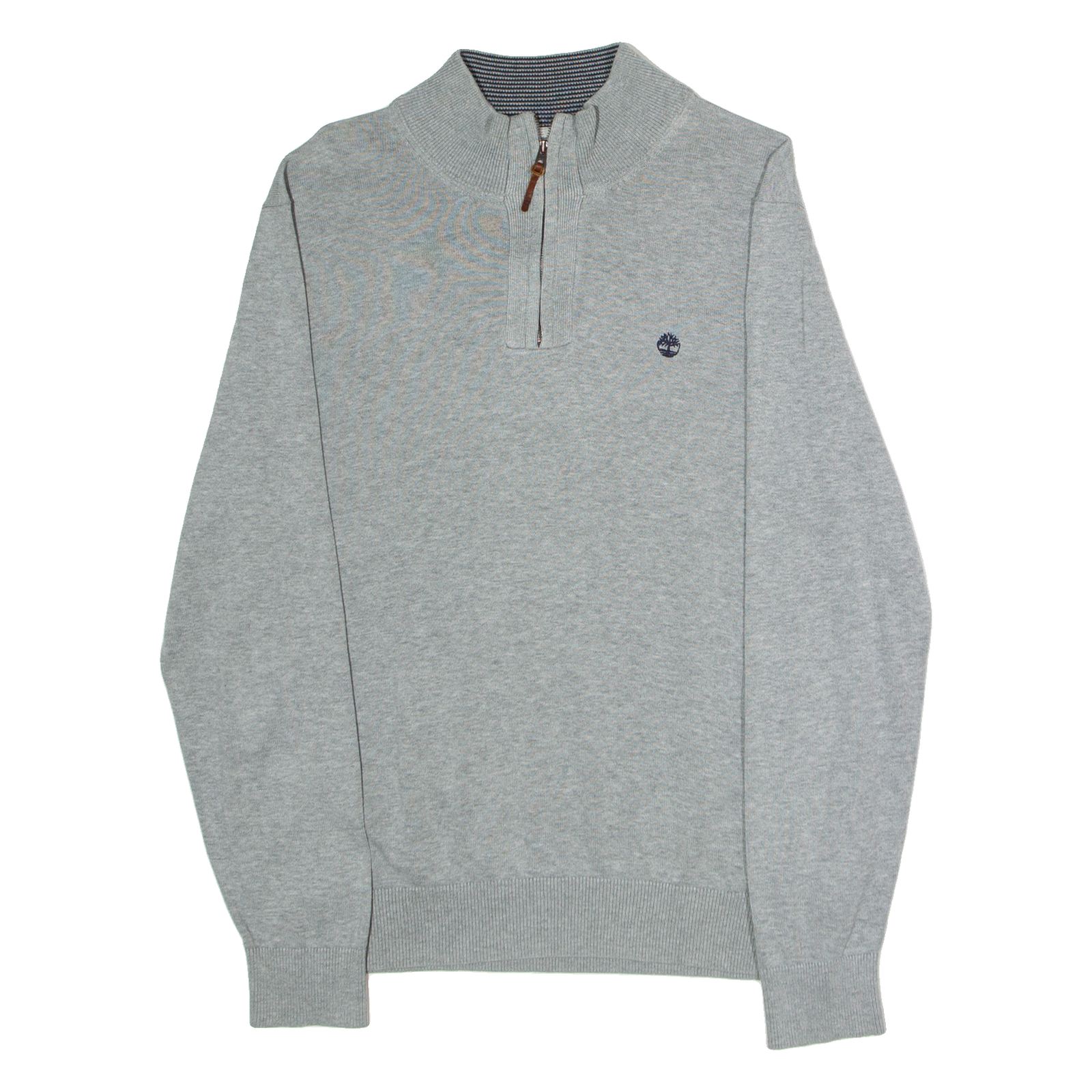 TIMBERLAND Mens Jumper Grey 1/4 Zip Tight Knit M Refurbished - N/A refurbished available on Cerqular