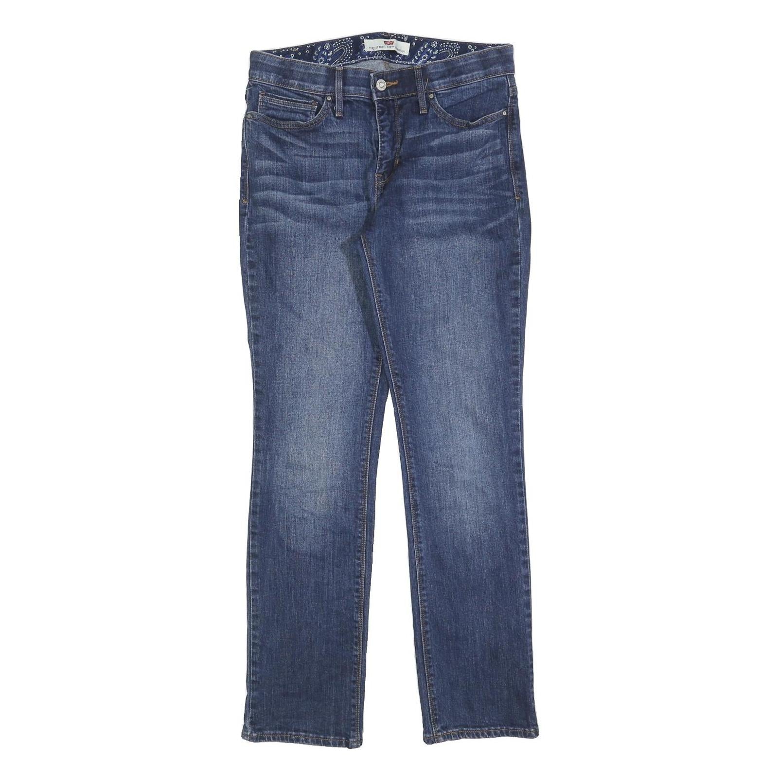 LEVI'S 525 Womens Jeans Blue Regular Straight Denim Medium W30 L30 Classic Fit Refurbished - N/A refurbished available on Cerqular