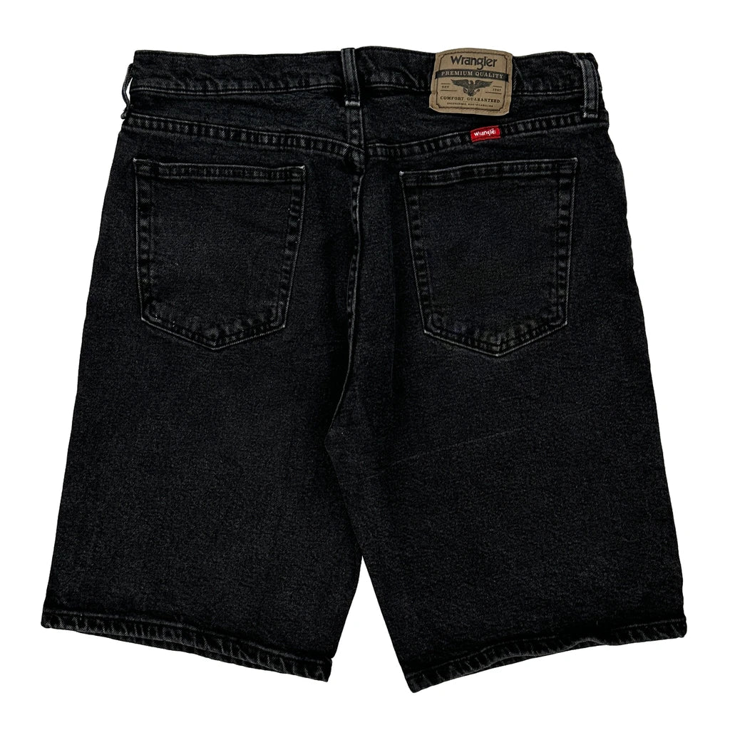 Wrangler Denim Shorts - 32W 10L Black Cotton Refurbished - Thrifted (note: this is a term often used to describe second- refurbished available on Cerqular