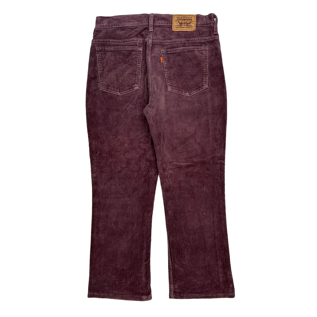 Levis Cord Trousers - 28″ Waist Purple Cotton Refurbished - Thrifted (note: this is a term often used to describe second- refurbished available on Cerqular