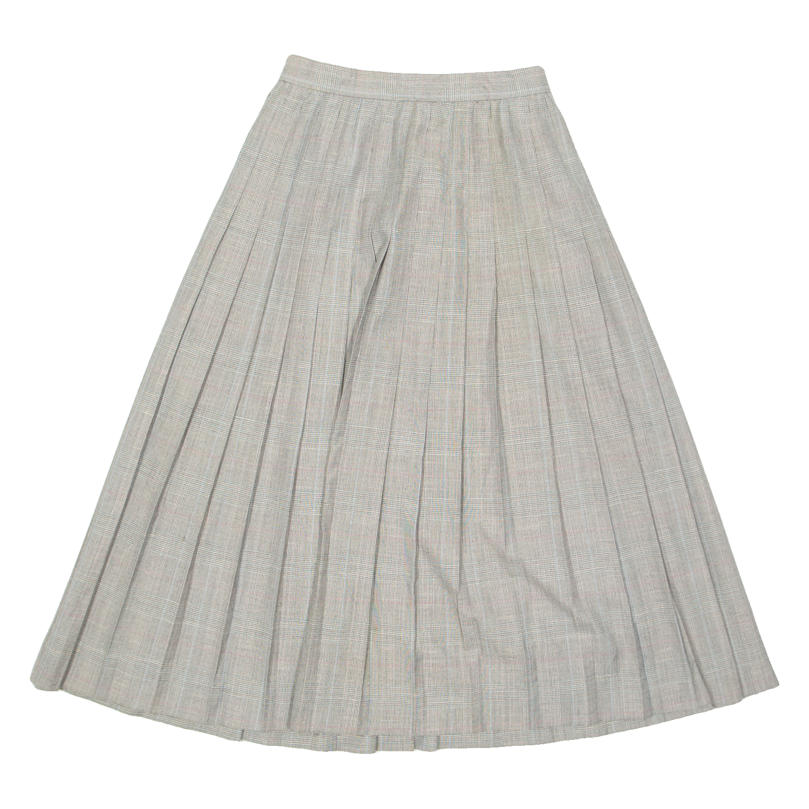 Womens Pleated Skirt Beige Midi Check UK 4 Refurbished - N/A refurbished available on Cerqular