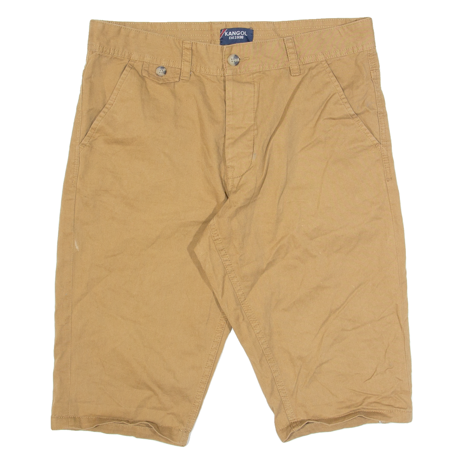 KANGOL Mens Chino Shorts Brown M W32 Refurbished - N/A refurbished available on Cerqular