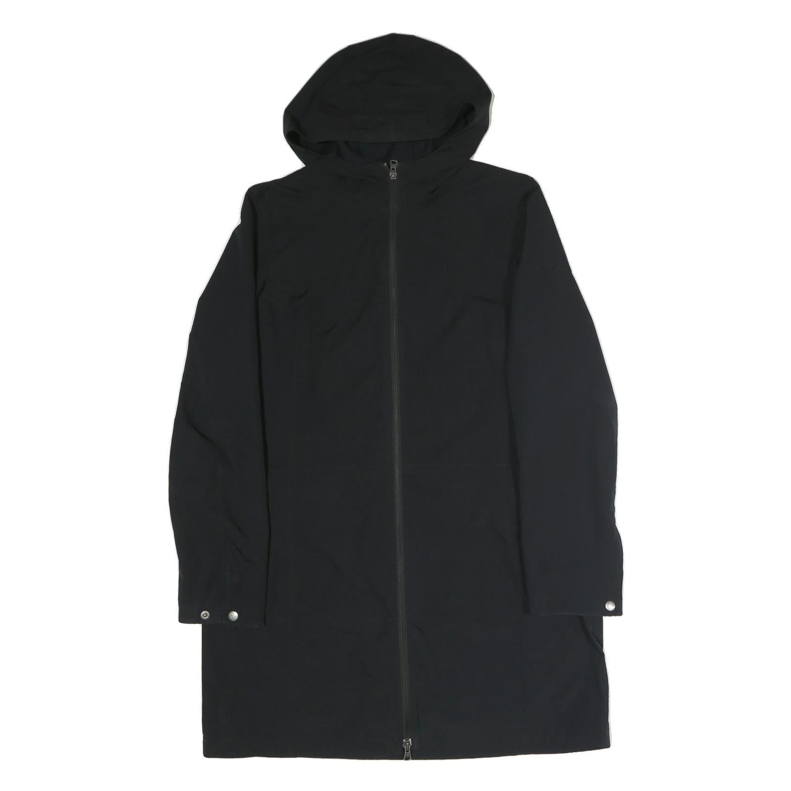 COLUMBIA Mens Black Outdoor Jacket L Polyester Plain Hooded Zip Long Sleeve Refurbished - N/A refurbished available on Cerqular