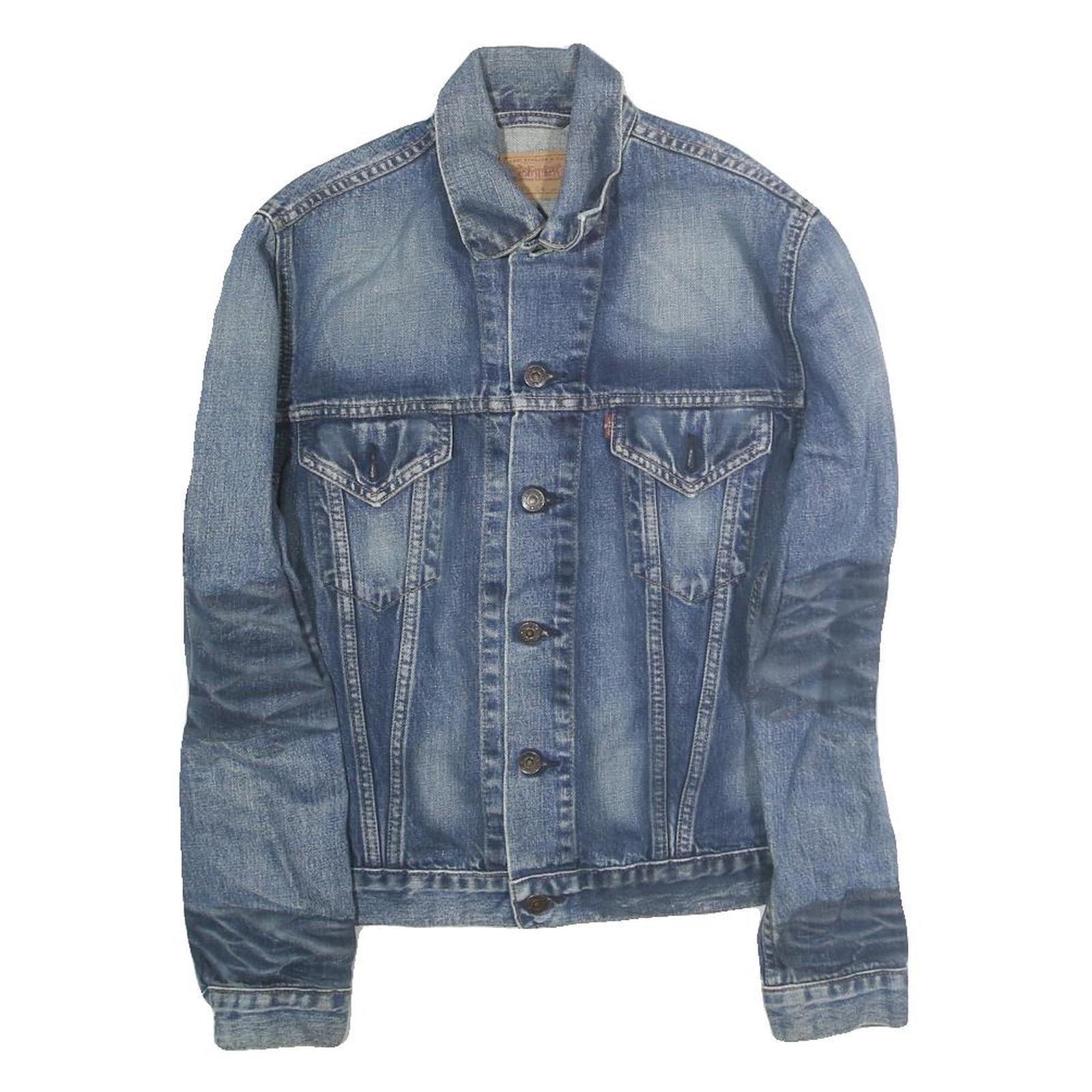 LEVI'S Mens Blue Denim Jacket M Cotton Button Closure Classic Fit Casual Refurbished - N/A refurbished available on Cerqular