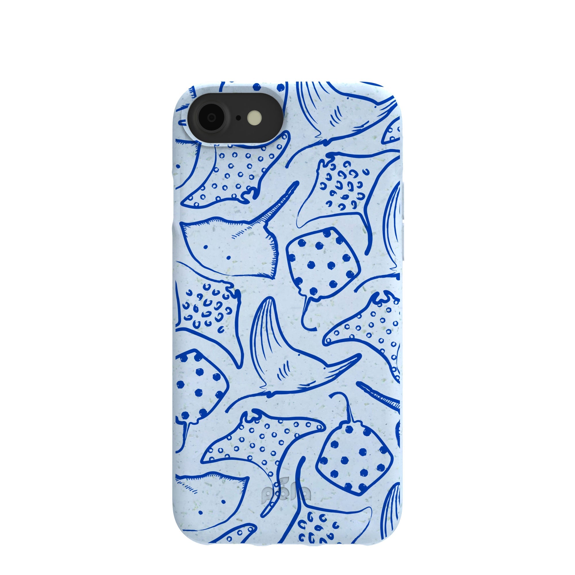 Powder Blue Stingray Fever iPhone 6/6s/7/8/SE Case Refurbished - Pela Case refurbished available on Cerqular