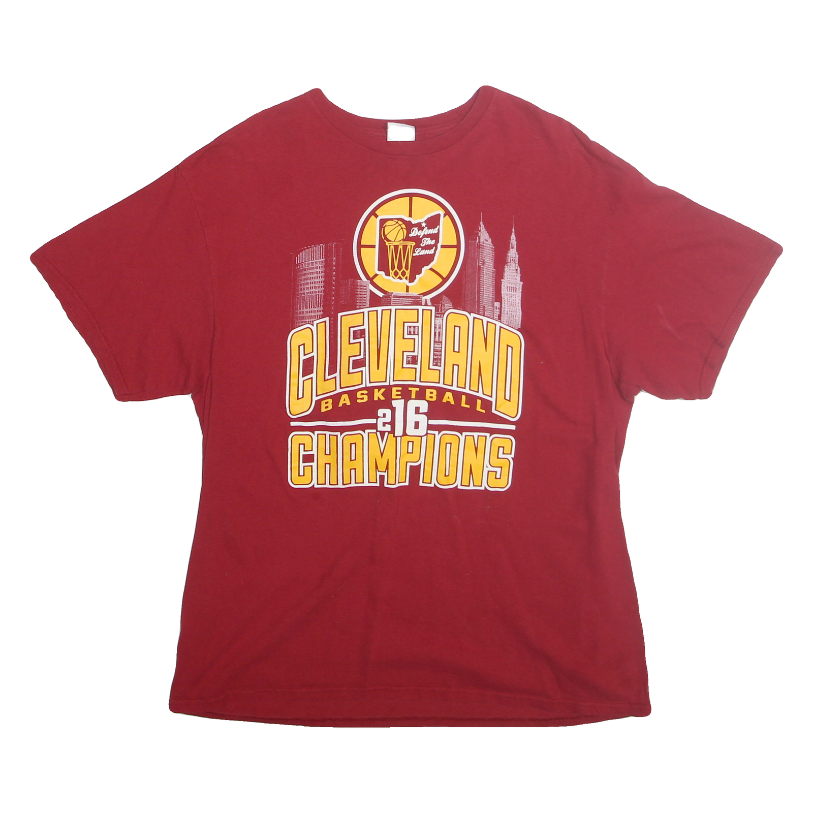 PRO WEIGHT Mens Red Cleveland Basketball Champions 2016 Graphic T-Shirt XL Short Refurbished - N/A refurbished available on Cerqular