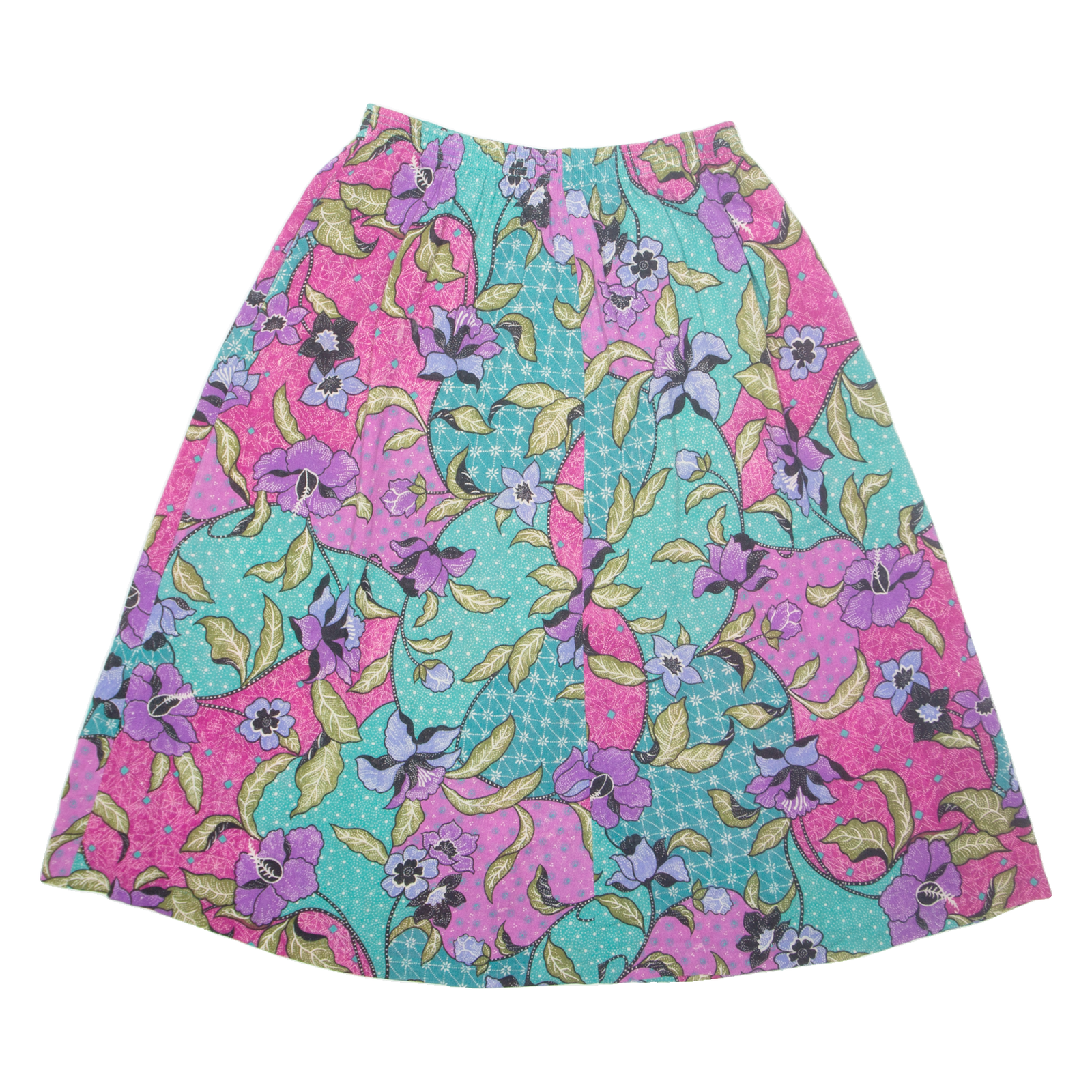 ALFRED DUNNER Womens A-Line Skirt Purple Midi Floral M Refurbished - N/A refurbished available on Cerqular