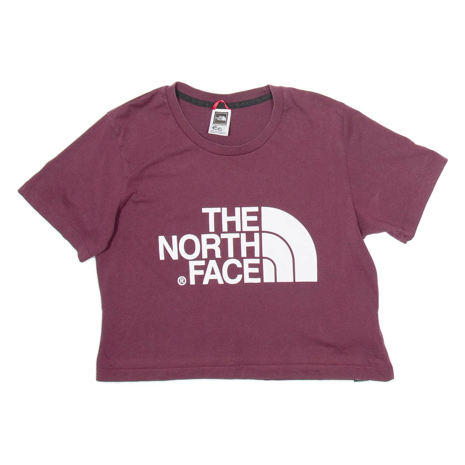 THE NORTH FACE Cropped Womens T-Shirt Maroon S Refurbished - N/A refurbished available on Cerqular