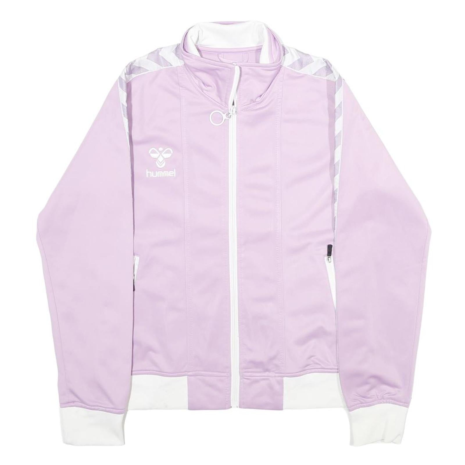 HUMMEL Womens Lilac & White Zip Jacket M Polyester Plain Sports Casual Refurbished - N/A refurbished available on Cerqular