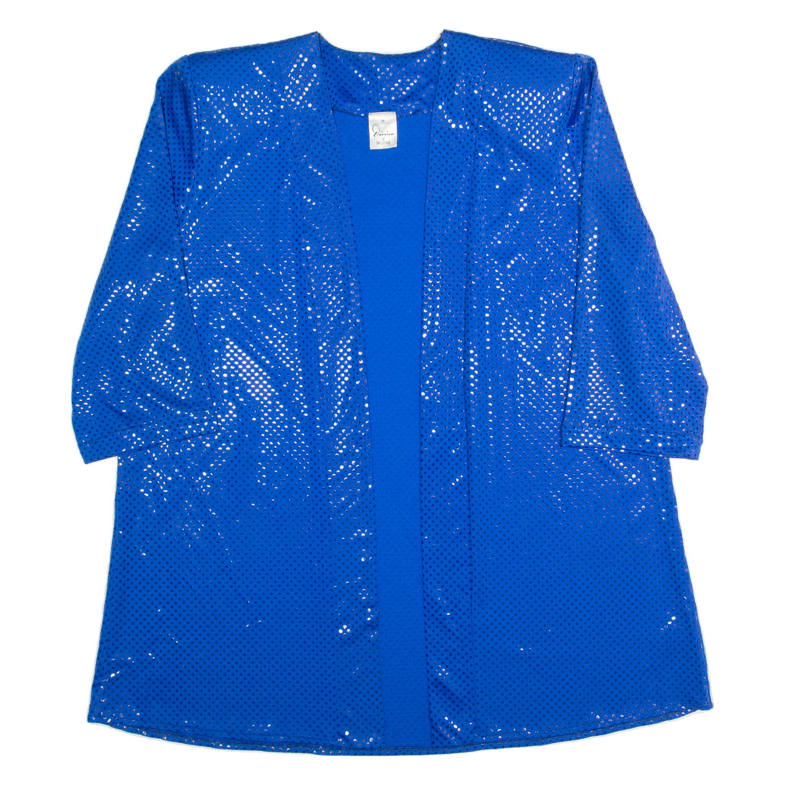 DIVINA OF SWITZERLAND Womens Kimono Blouse Blue 3/4 Sleeve 90s Polka Dot M Refurbished - N/A refurbished available on Cerqular