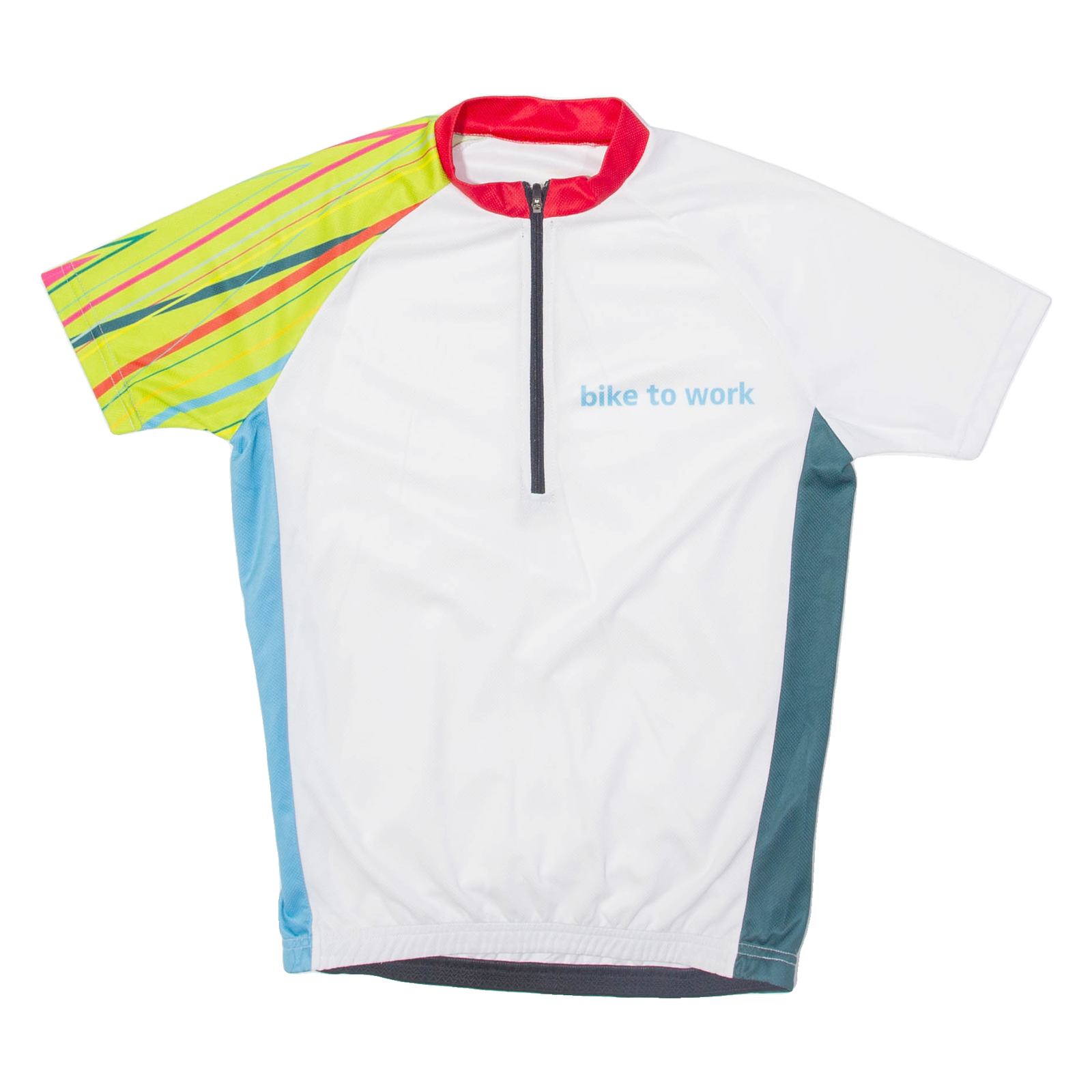 BIKE TO WORK Cycling Mens Jersey White 1/2 Zip S Refurbished - N/A refurbished available on Cerqular