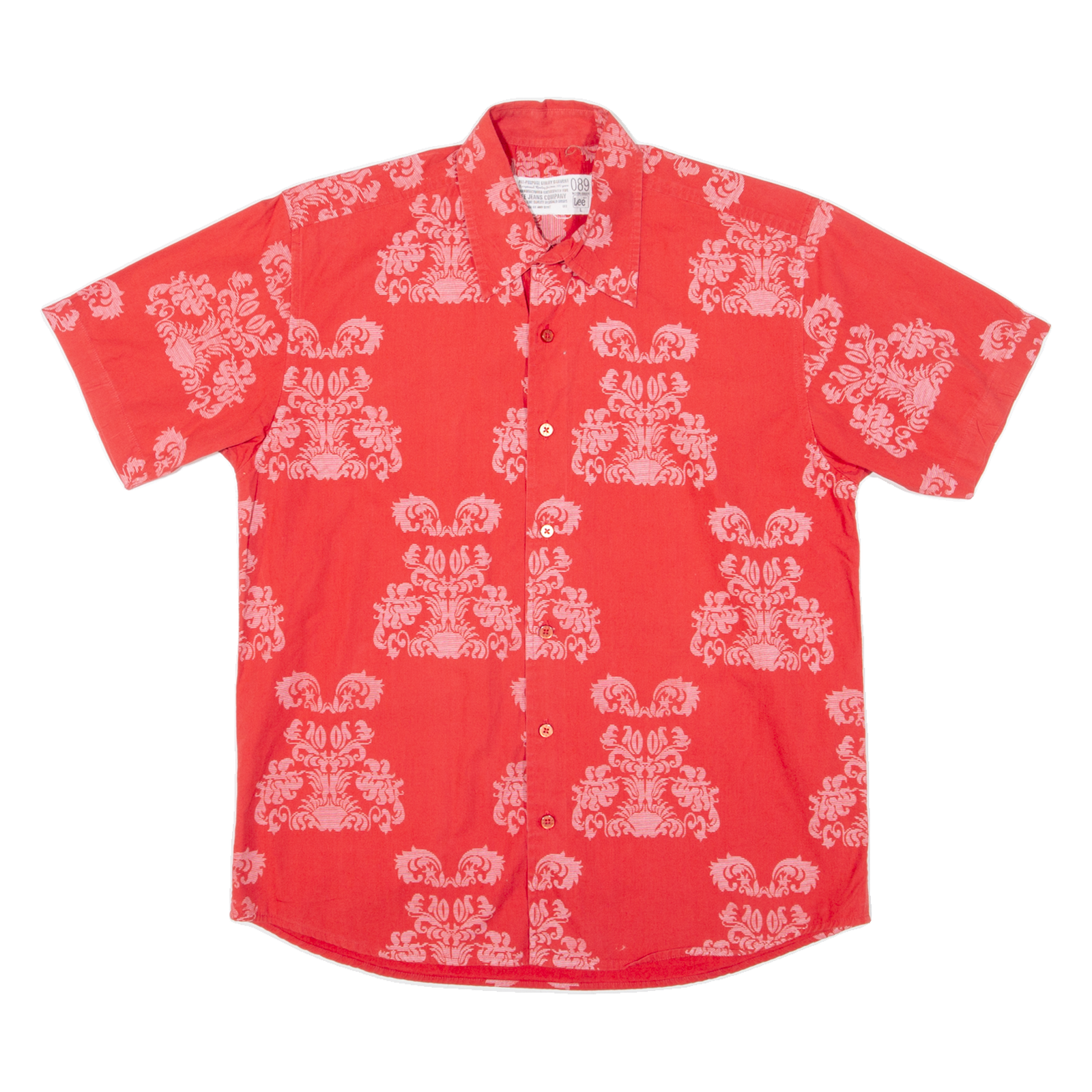 LEE Mens Shirt Red Crazy Pattern L Refurbished - N/A refurbished available on Cerqular