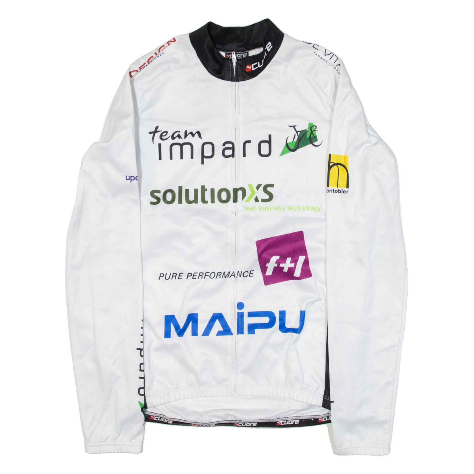 CUORE Cycling Full-Zip Mens Jersey White Long Sleeve S Refurbished - N/A refurbished available on Cerqular