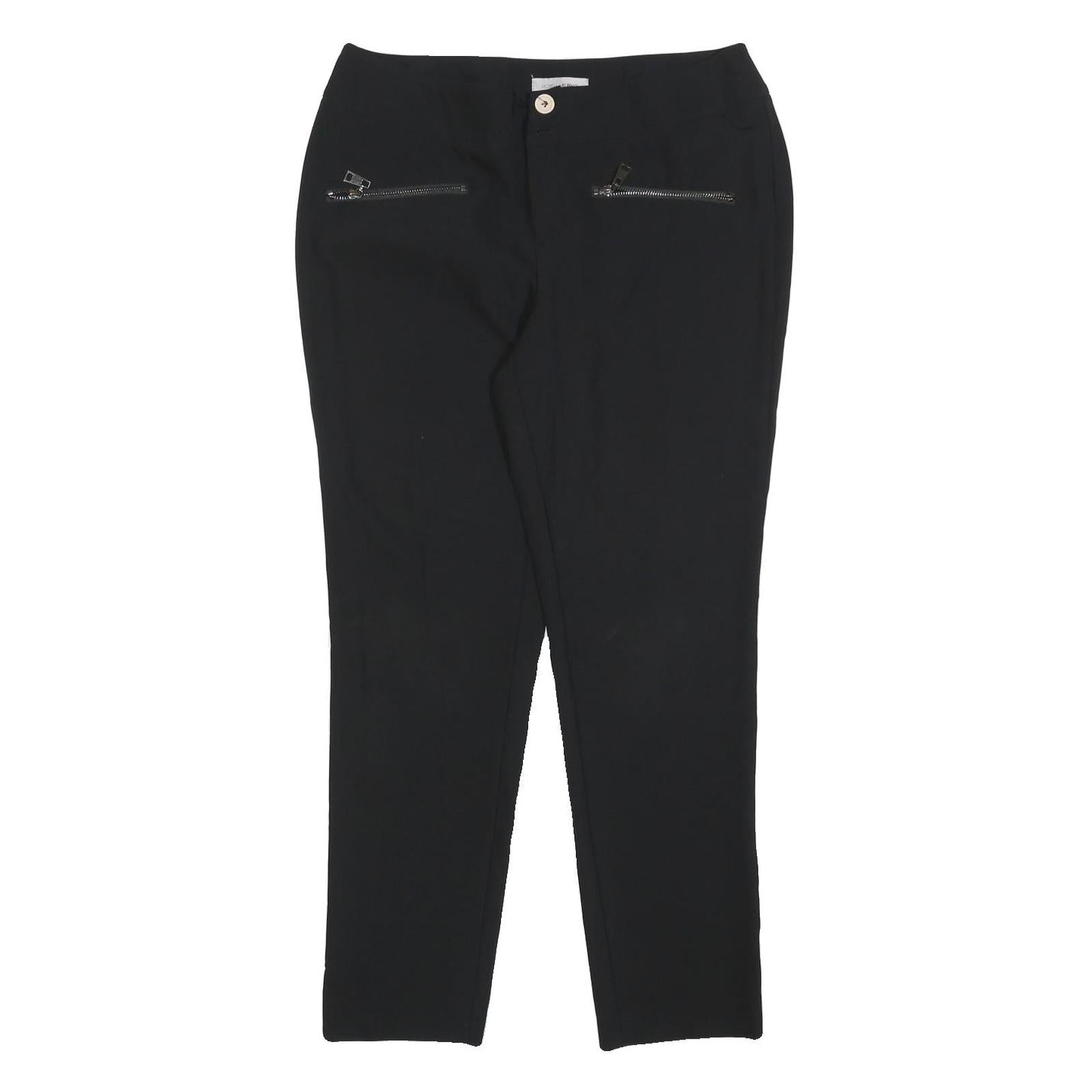 FIORELLA RUBINO Womens Polyester Blend Black Slim Trousers W32 L29 Zip Fastening Refurbished - N/A refurbished available on Cerqular