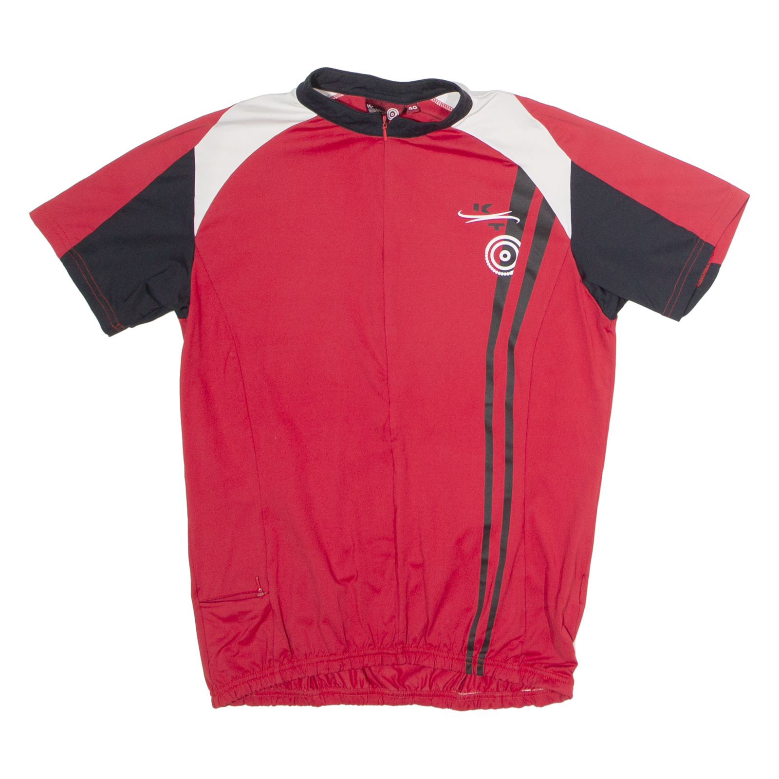 K-TEC Cycling Mens Jersey Red 1/2 Zip XXS Refurbished - N/A refurbished available on Cerqular