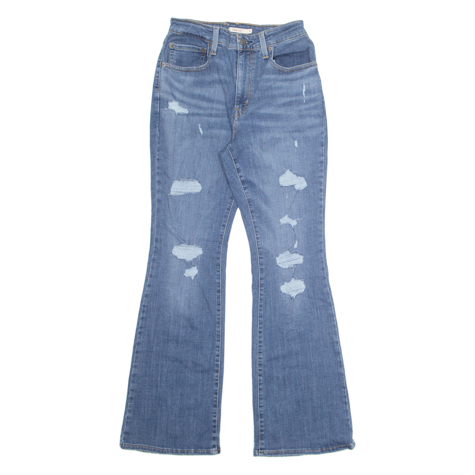 LEVI'S 726 Womens Jeans Blue Regular Bootcut Stone Wash W26 L31 Refurbished - N/A refurbished available on Cerqular