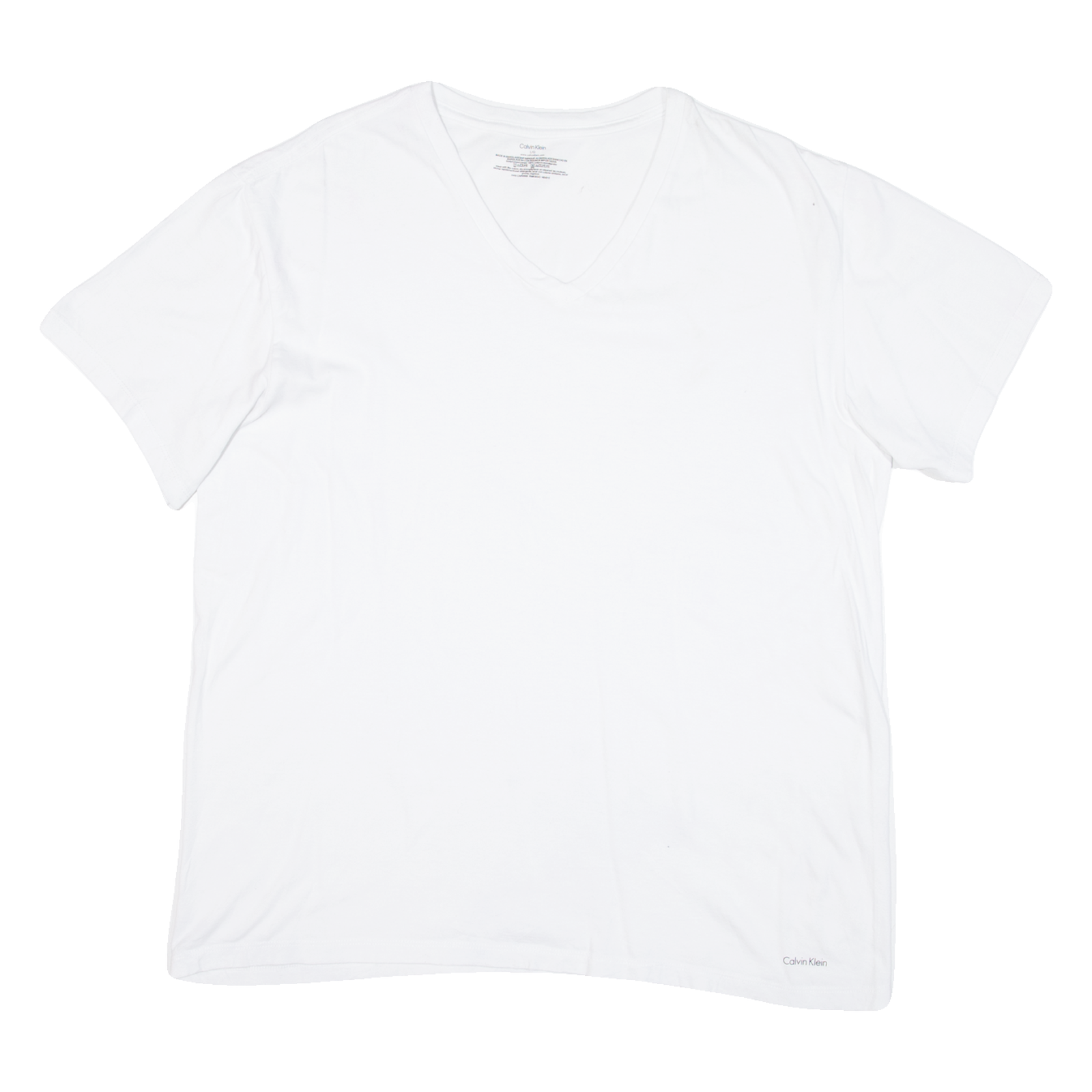 CALVIN KLEIN Mens T-Shirt White V-Neck L Refurbished - N/A refurbished available on Cerqular