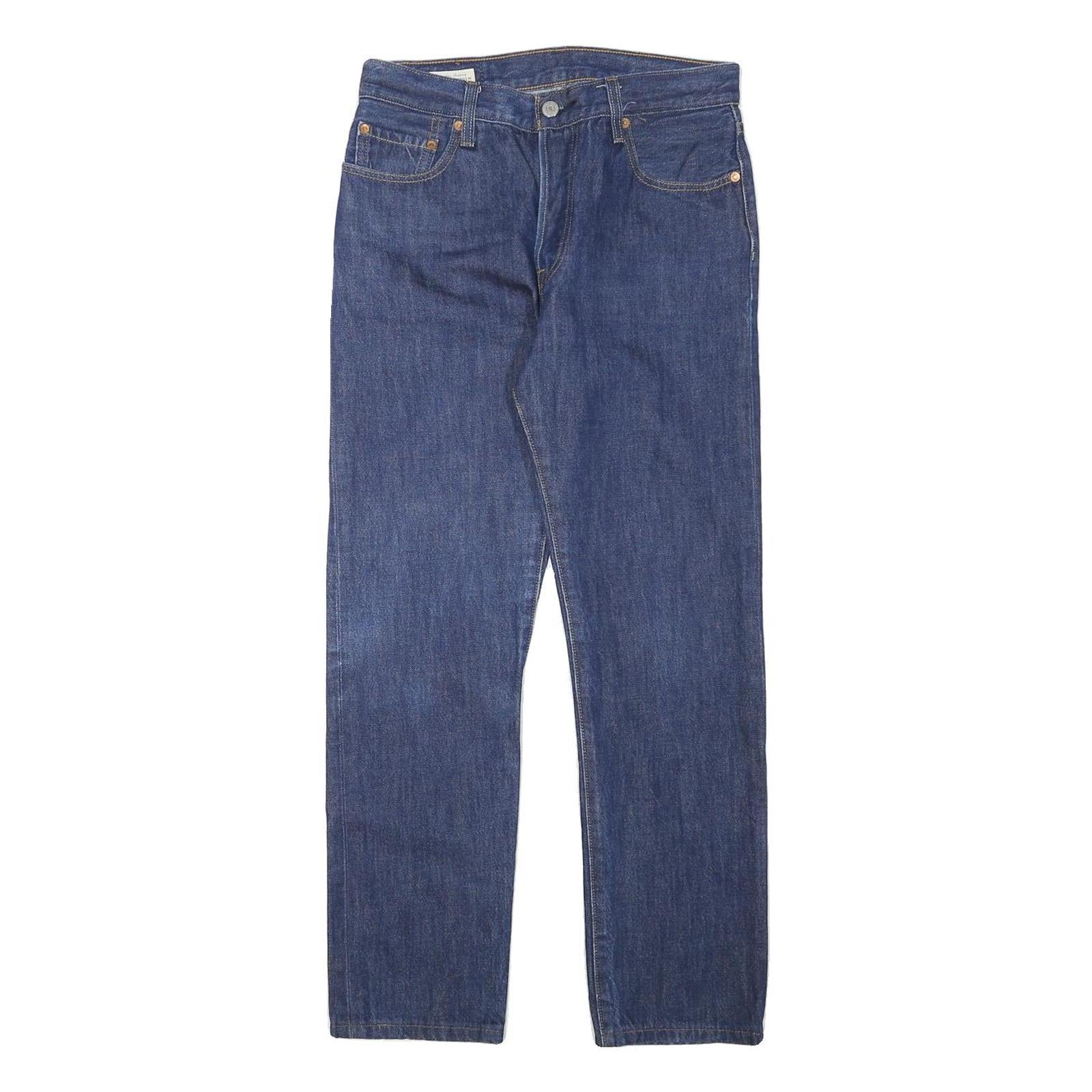LEVI'S 501 Womens Jeans Blue Regular Straight Denim Medium W29 L27 Classic Fit Refurbished - N/A refurbished available on Cerqular