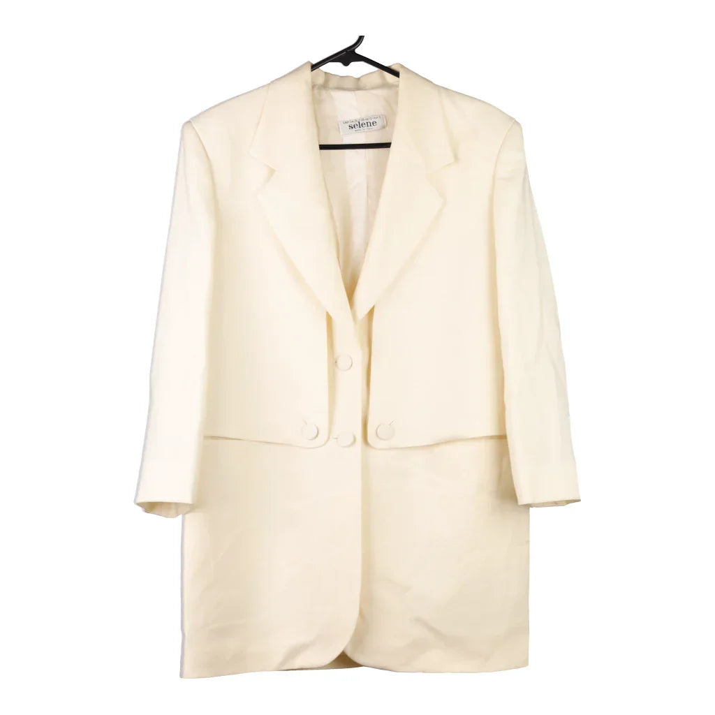 Buy Selene Blazer - Large Cream Virgin Wool Refurbished - $21.43 Selene Blazer - Large Cream Virgin Wool Refurbished - Thrifted (note: this is a term often used to describe second- refurbished available on Cerqular