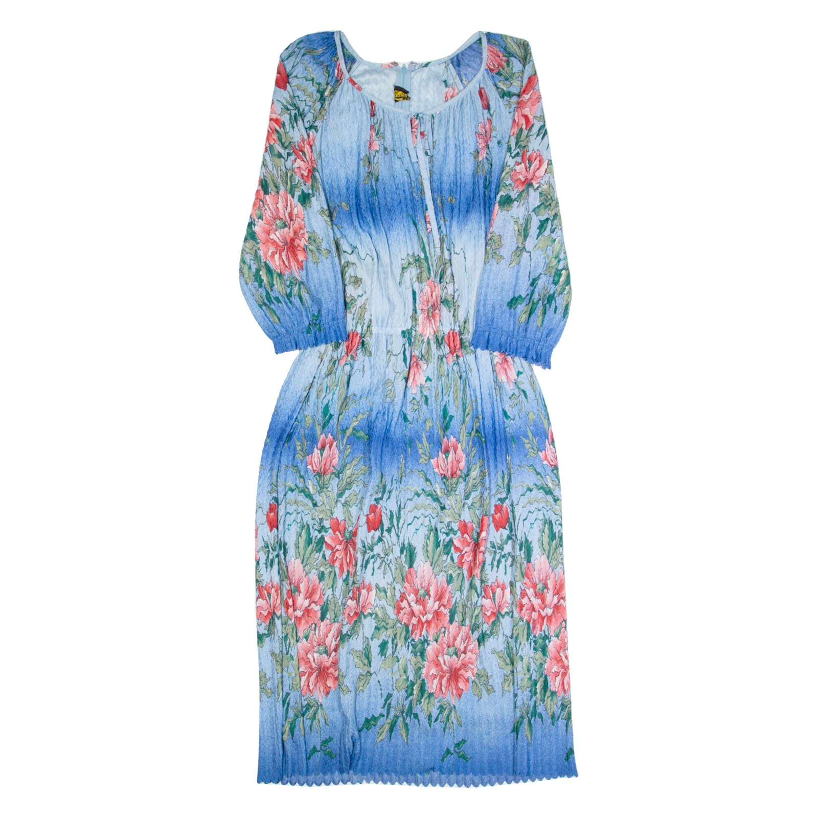 THOMI Womens Maxi Dress Blue 90s Floral Long Sleeve Long S Refurbished - N/A refurbished available on Cerqular