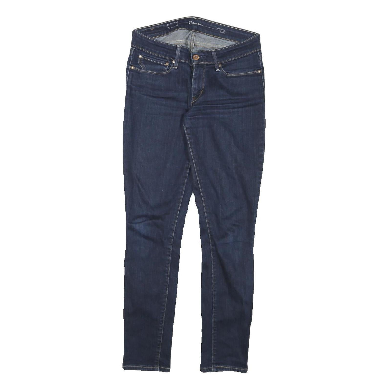 LEVI'S Womens Slim Blue Denim Slim Jeans W27 L27 Stretch Cotton Blend Zip Refurbished - N/A refurbished available on Cerqular