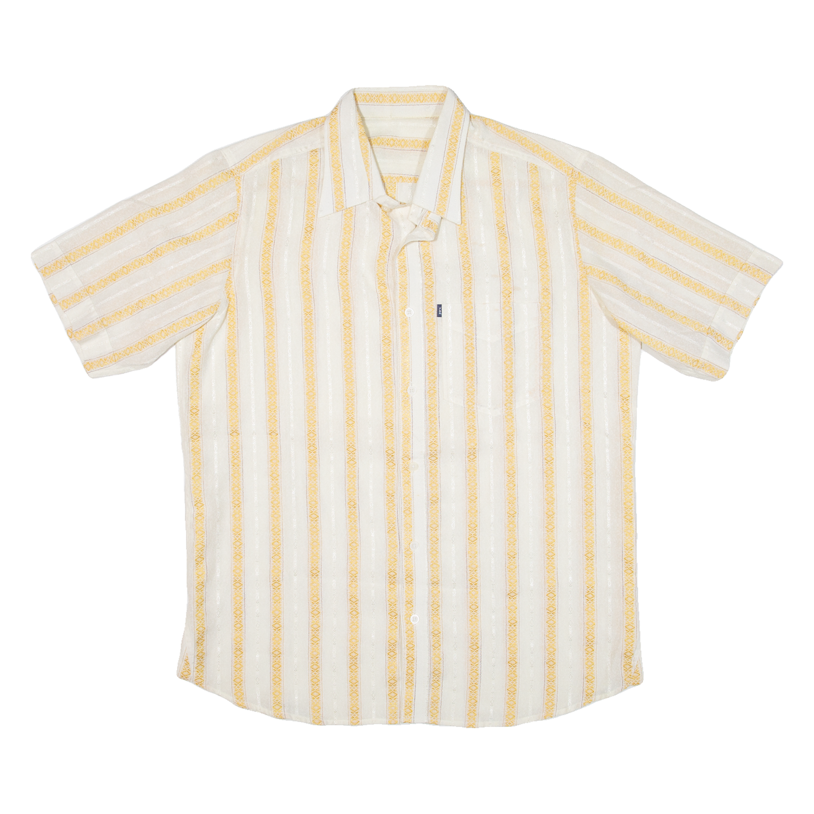 Mens Shirt Yellow Striped L Refurbished - N/A refurbished available on Cerqular