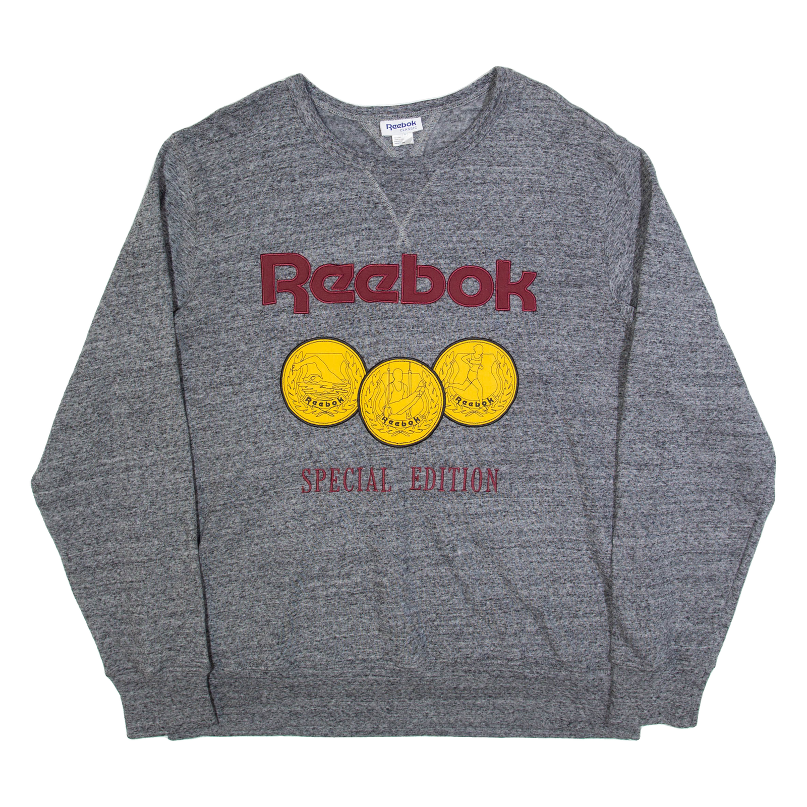 REEBOK Mens Sweatshirt Grey XL Refurbished - N/A refurbished available on Cerqular