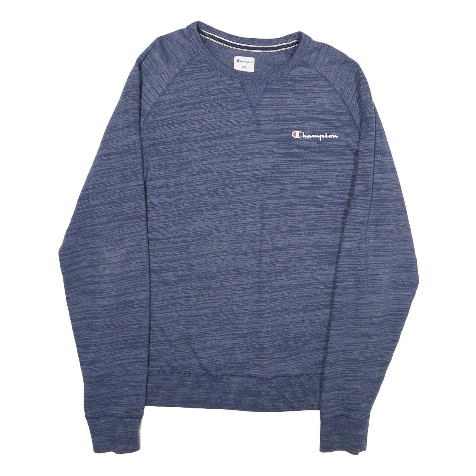 CHAMPION Mens Blue Sweatshirt Crew Neck L Cotton Casual Pullover Refurbished - N/A refurbished available on Cerqular